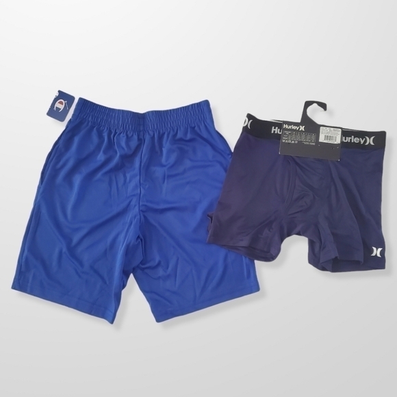 CHAMPION Script Ft Short Boys Active Shorts and hurley Boys' Classic-Boxer Brief - Picture 7 of 12